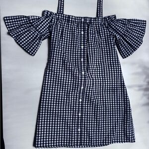 Habitual Black and White Checkered Kids Dress